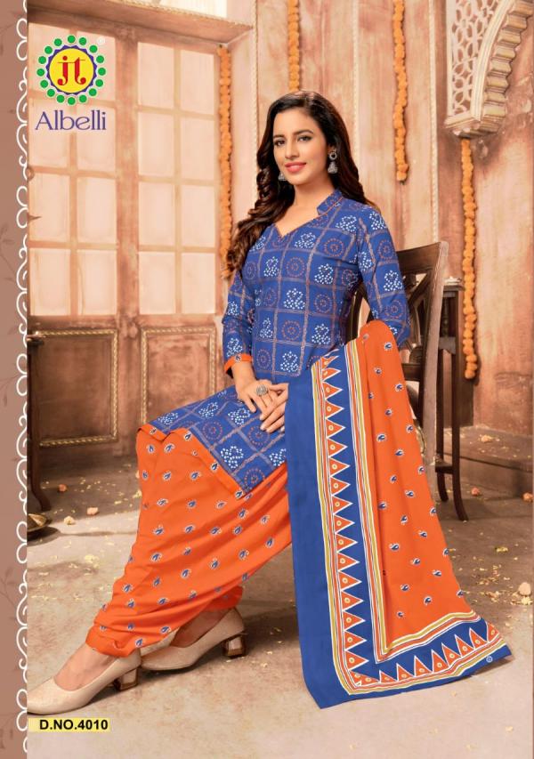 JT Albeli Vol-4 Cotton designer Patiyala Dress Material